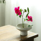 Black and White Ikebana Vase Set